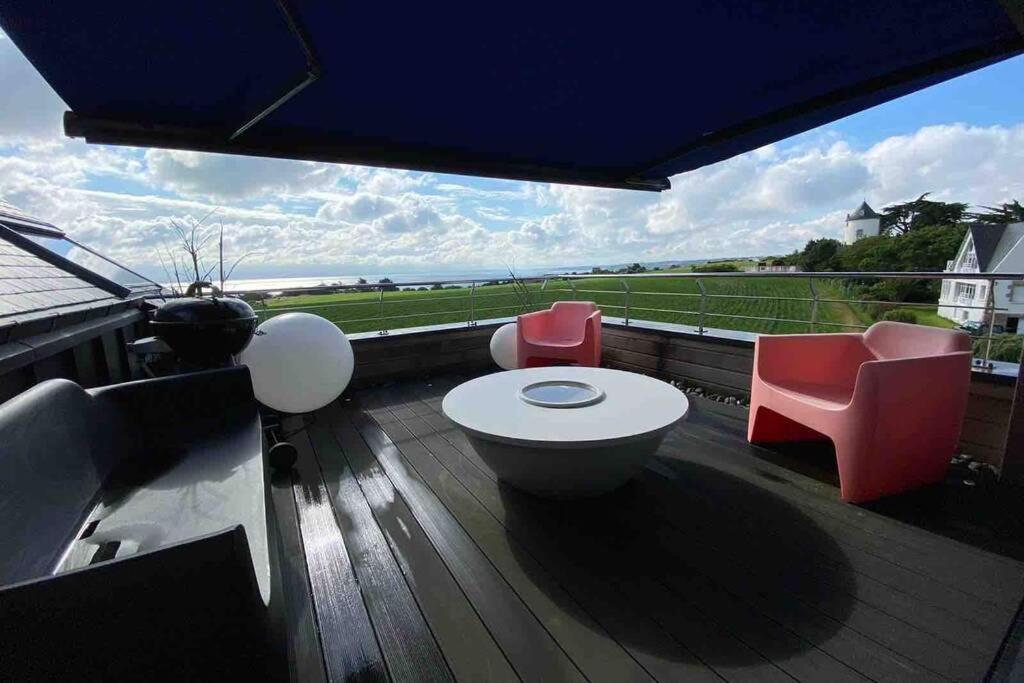 Appartement D'Exception Avec Vue Mer Gicquel Esterno foto